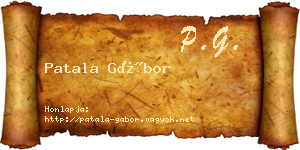Patala Gábor névjegykártya